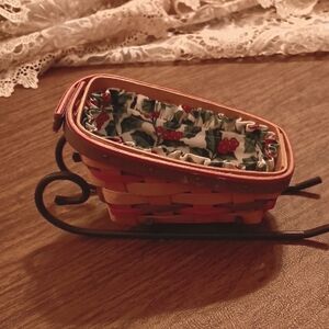 Longaberger sleigh basket set